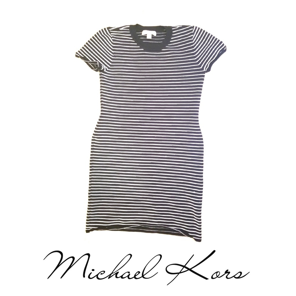 Michael Kors Striped B&W Dress/Size Xl/Size 16
